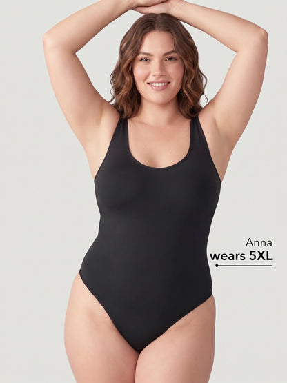 Scoop Neck Bodysuit Shaping Thong