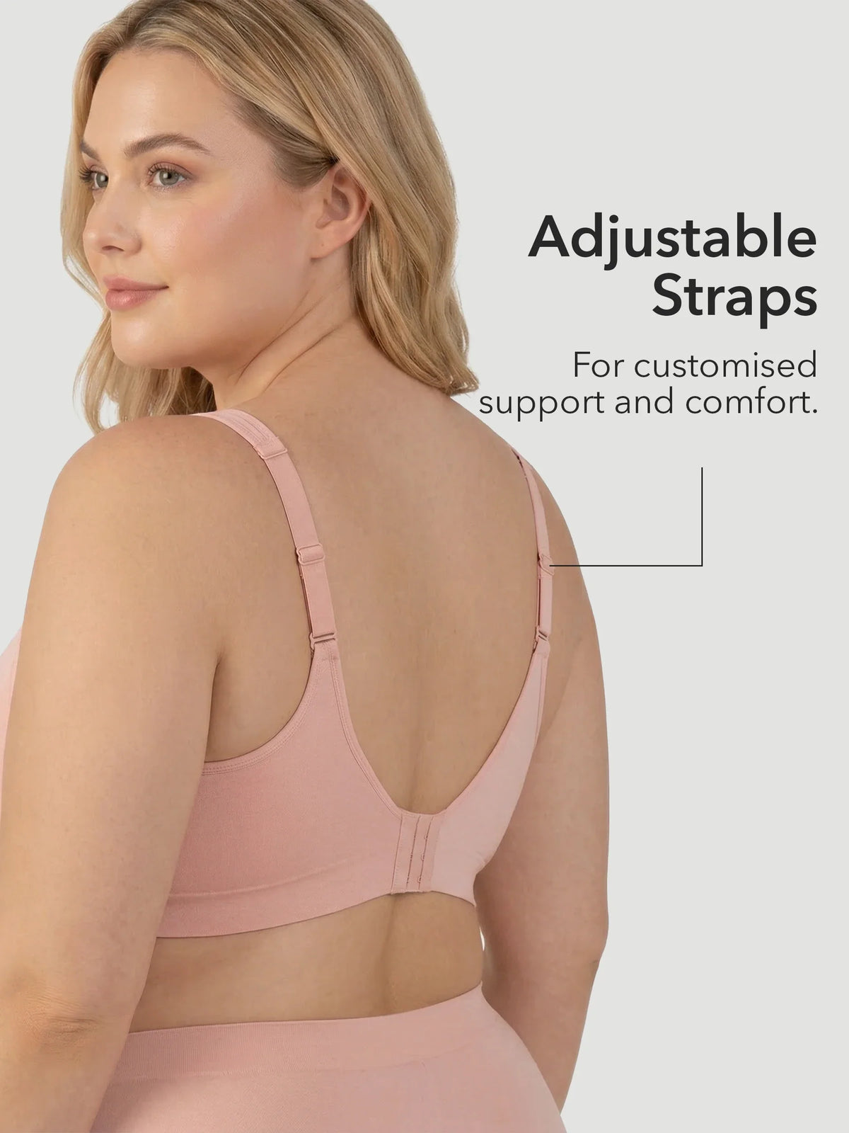 2-Pack Adjustable Wire Free Shaper Bra (Cups A-FF) + FREE Bra Extender