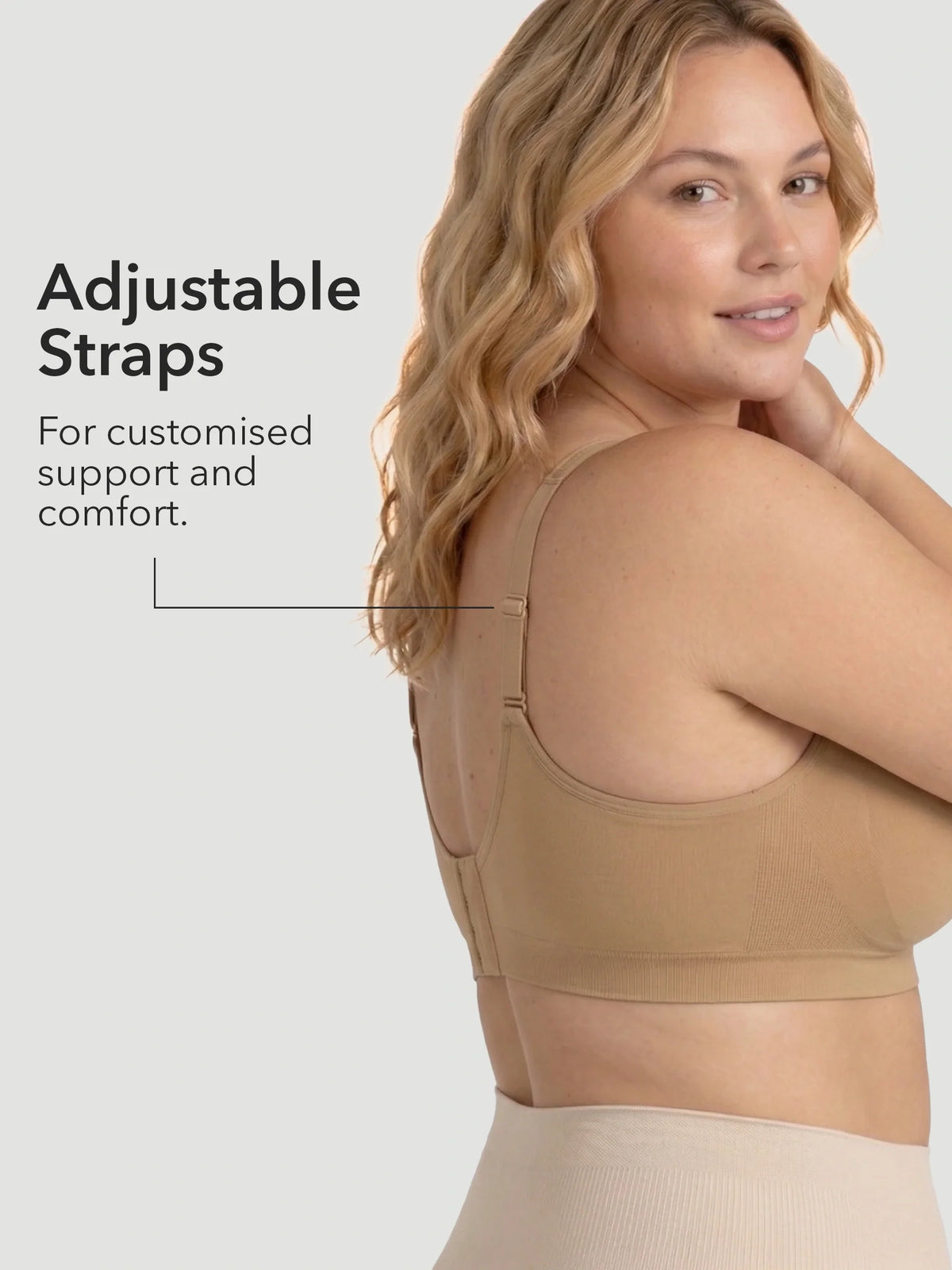 Adjustable Wire Free Shaper Bra (Cups A-FF) + FREE Bra Extender