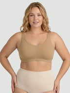 2-Pack Adjustable Wire Free Shaper Bra (Cups A-FF) + FREE Bra Extender