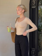 Long Sleeve Sculpt Brief Shapewear Bodysuit