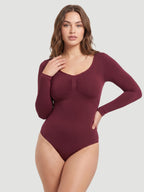 Long Sleeve Sculpt Brief Shapewear Bodysuit