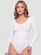 Long Sleeve Sculpt Thong Shapewear Bodysuit