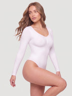 Long Sleeve Sculpt Thong Shapewear Bodysuit