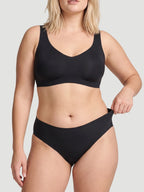 Mid Waist Seamless Bonded Bikini Underwear