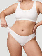 Mid Waist Seamless Bonded Bikini Underwear