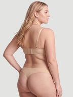 Mid Waist Seamless Bonded Thong Underwear
