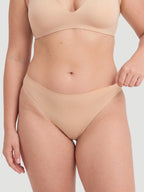 Mid Waist Seamless Bonded Thong Underwear