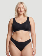 Mid Waist Seamless Bonded Thong Underwear