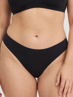 Mid Waist Seamless Bonded Thong Underwear