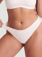 Mid Waist Seamless Bonded Thong Underwear