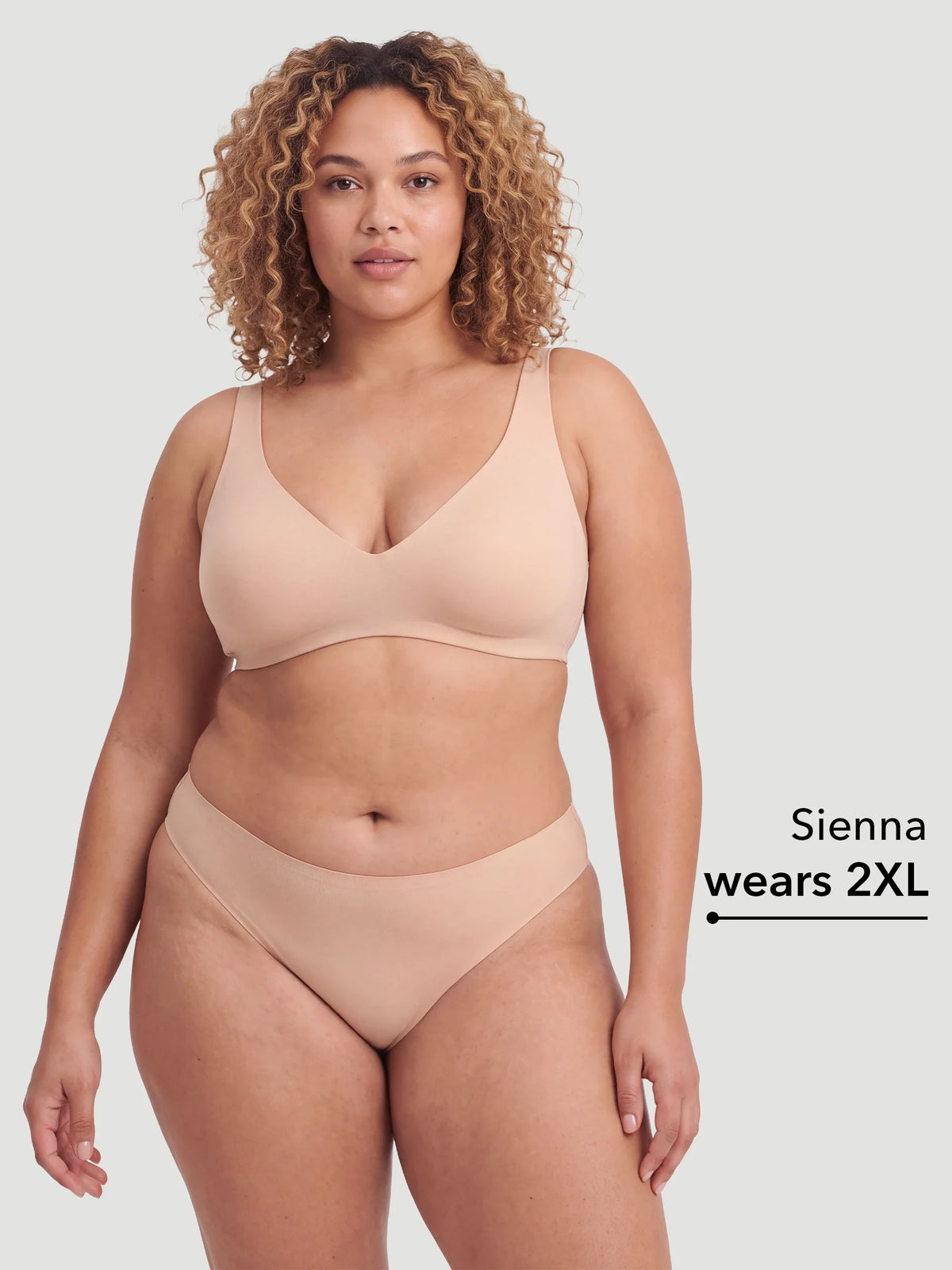 Mid Waist Seamless Bonded Thong Underwear