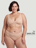 Mid Waist Seamless Bonded Thong Underwear