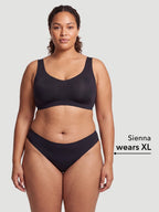 Mid Waist Seamless Bonded Thong Underwear