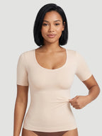 Short-Sleeve Shaping Smoothing Top