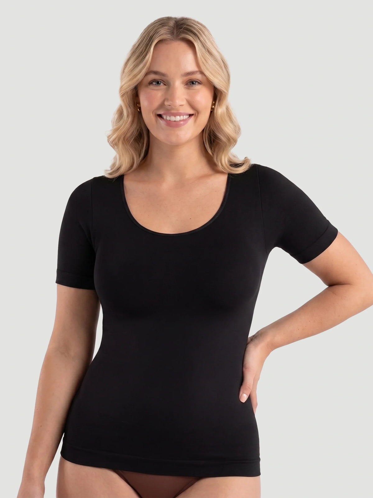 Short-Sleeve Shaping Smoothing Top