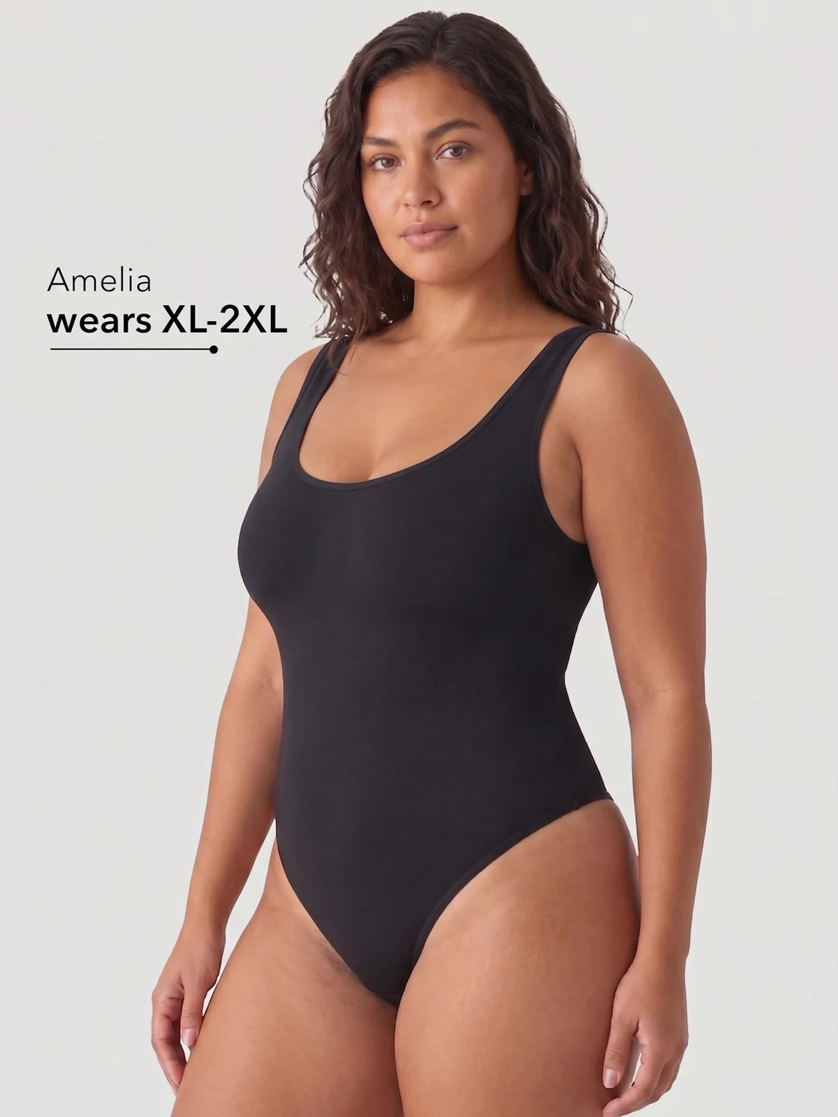 Scoop Neck Bodysuit Shaping Thong